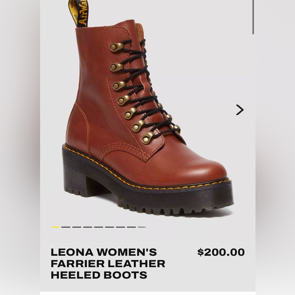Women’s Brown Leather Leona Dr. Martens